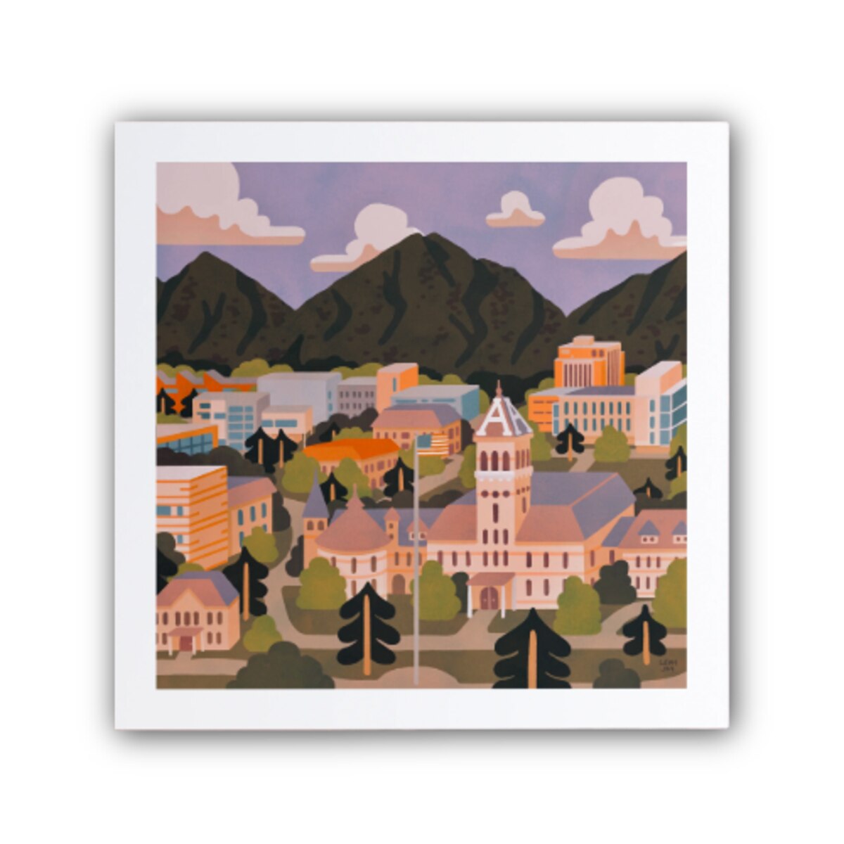 USU Old Main Print 8x8"